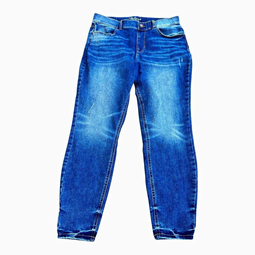 Maurices Jeans Womens 14W REG Super High Rise Jegging Skinny Blue Medium Wash